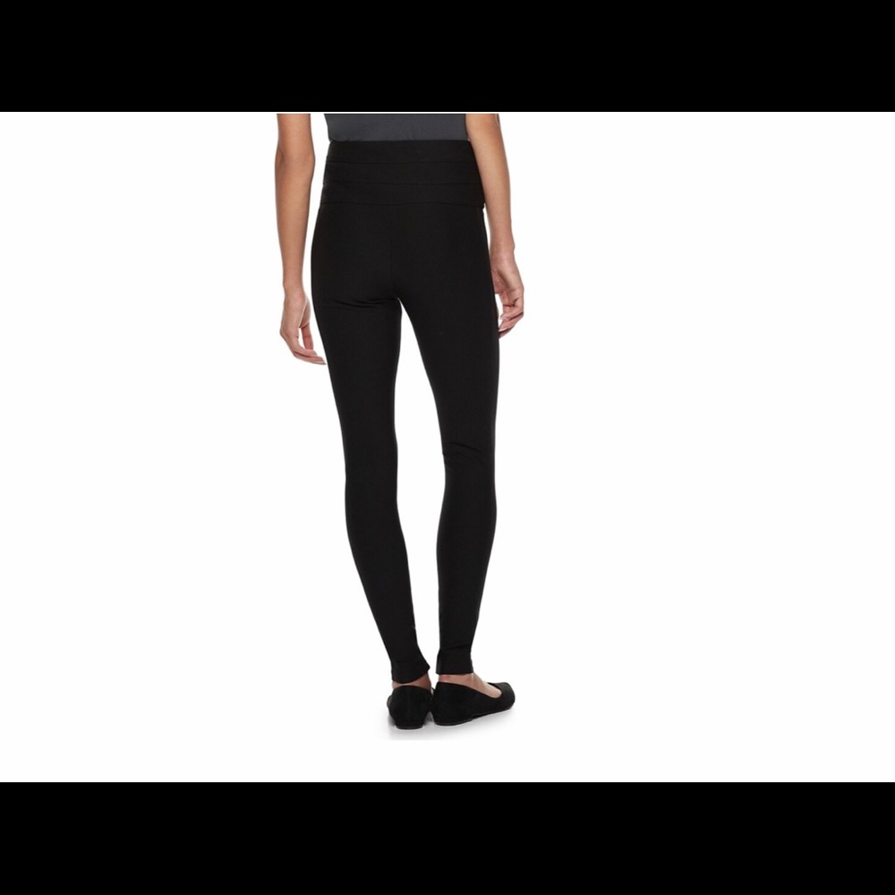 Medium High Waisted Black Leggings Full Length